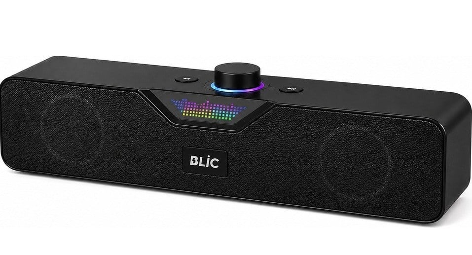 Blic Bls-86 Bluetooth 5.4 Mini Soundbar 6W Rms 1500MAH Kablosuz Masaüstü Hoparlör Tf Kart USB Destekli Siyah