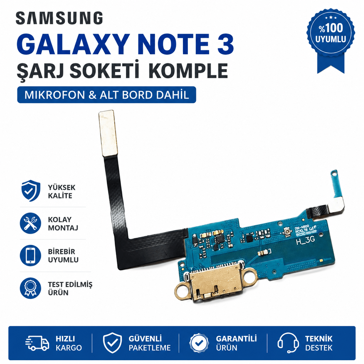 GALAXS NOTE 3 ŞARJ SOKETİ KOPLE