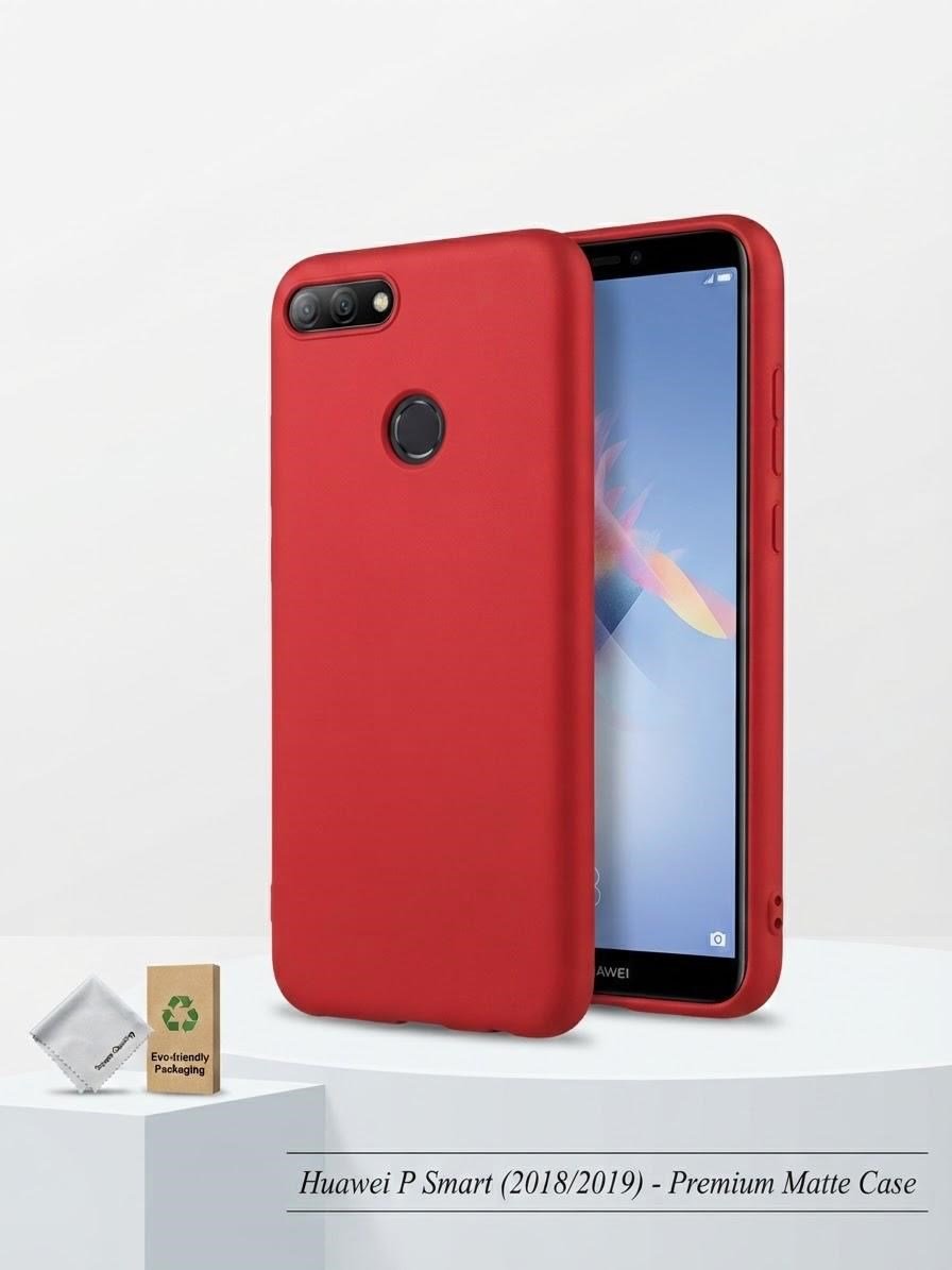 Huaweı p smart premium silikon kılıf kırmızı