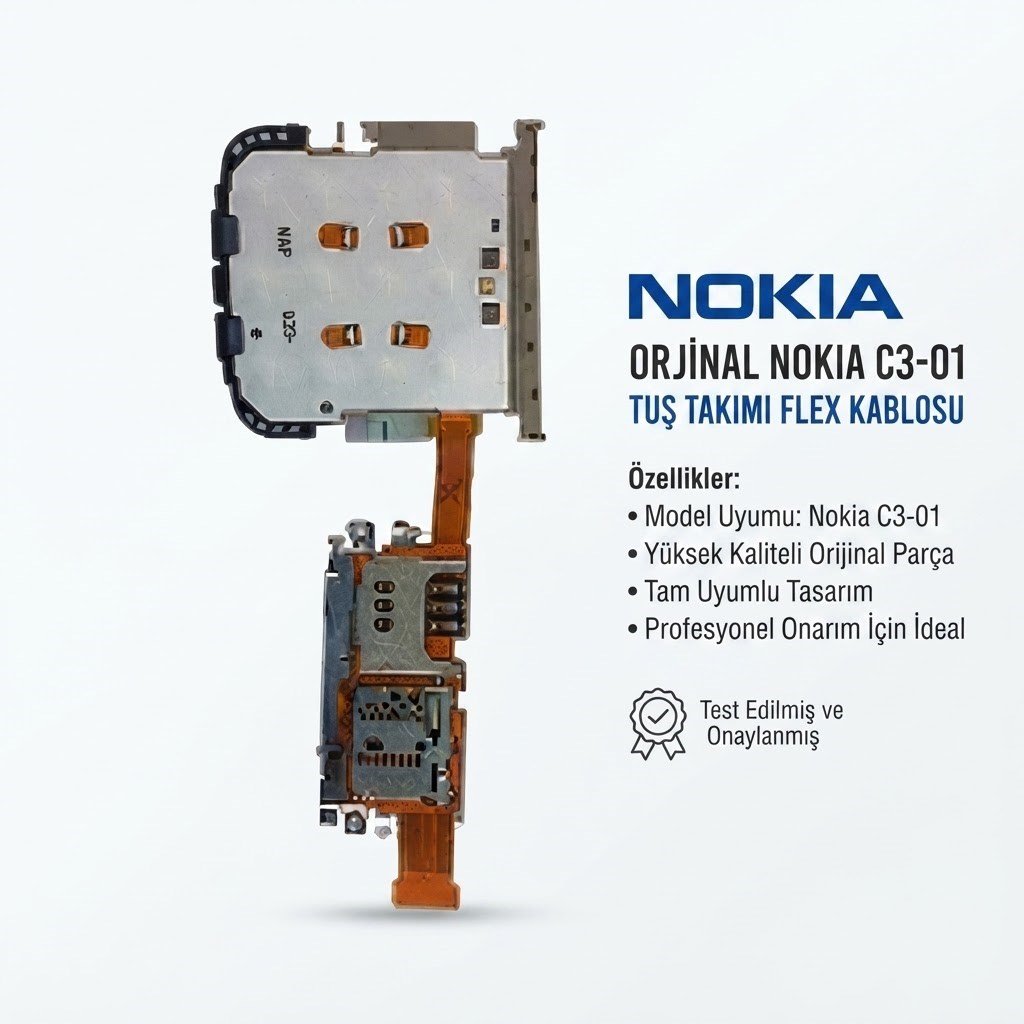 Nokia C3-01 Tuş Original Keypad