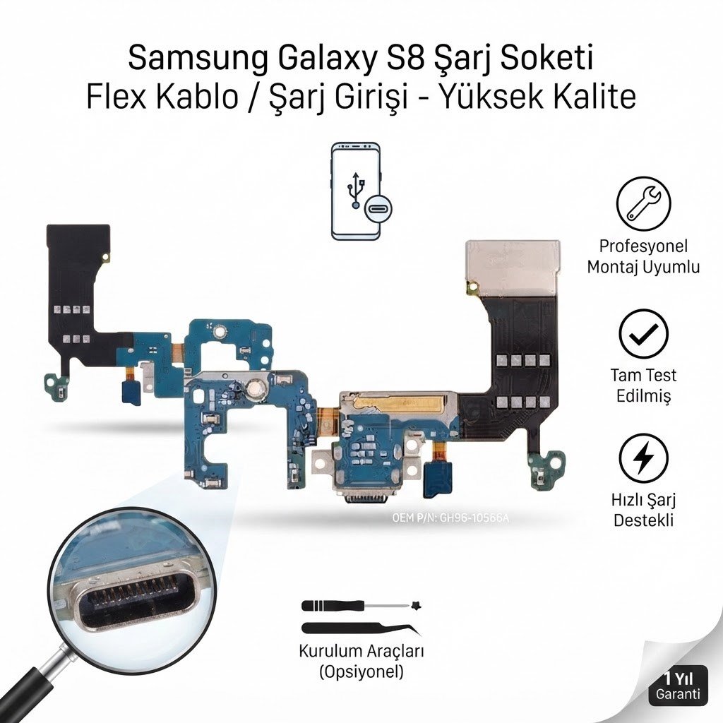 Samsung Galaxy S8 şarj soketi