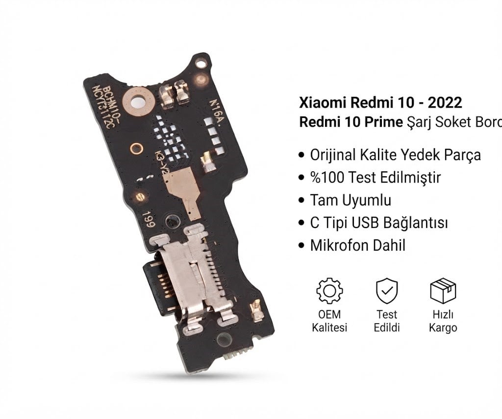 Xiaomi Redmi 10 - 2022 Şarj Soketi Full