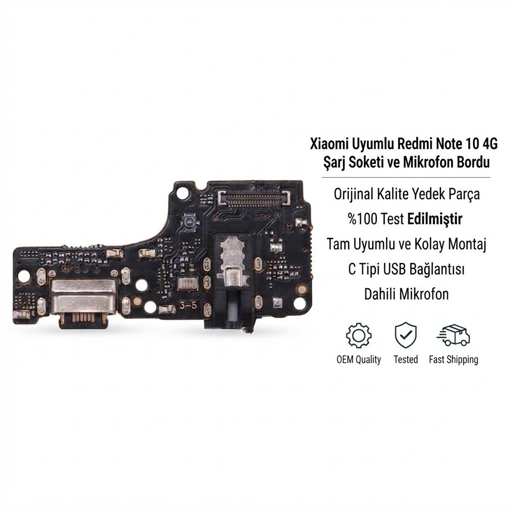 Xiaomi Uyumlu Redmi Note 10 4g Şarj Soketi Mikrofon Bordu