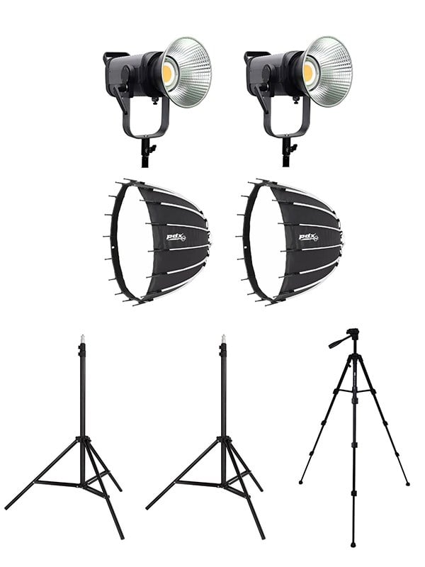 COBAC 300 Stüdyo Işığı (2) + 3 Mt Işık Ayağı (2) + SL90 Softbox (2) + 307 Tripod Işık Seti