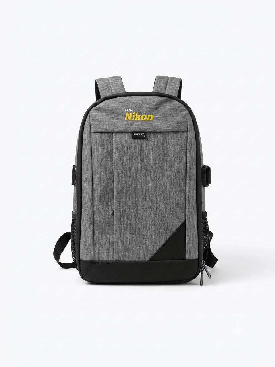PDX Nikon Uyumlu Gri Fotoğraf Makinesi Çantası