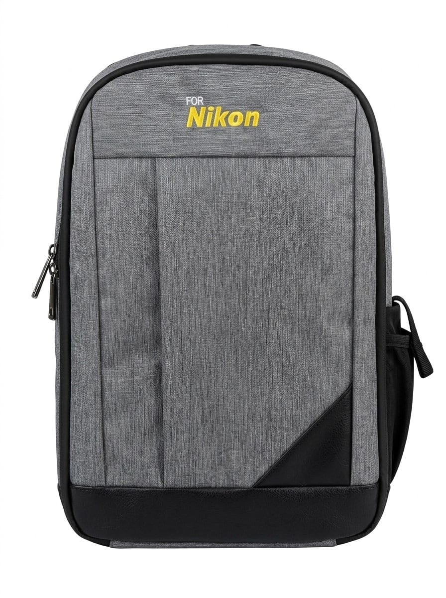 PDX Nikon Uyumlu Gri Fotoğraf Makinesi Çantası
