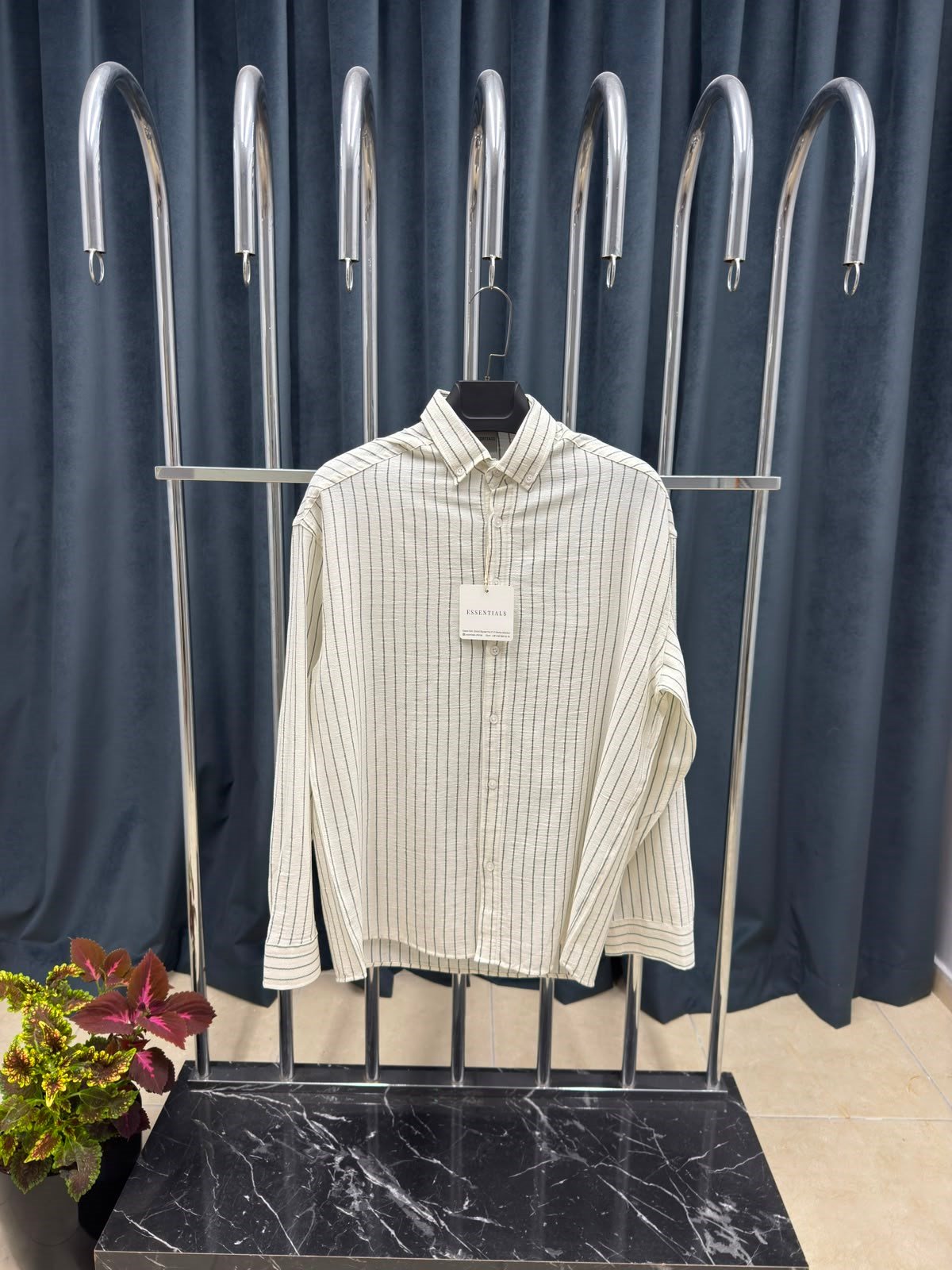 ESSENTİALS BEYAZ ÇİZGİLİ GÖMLEK