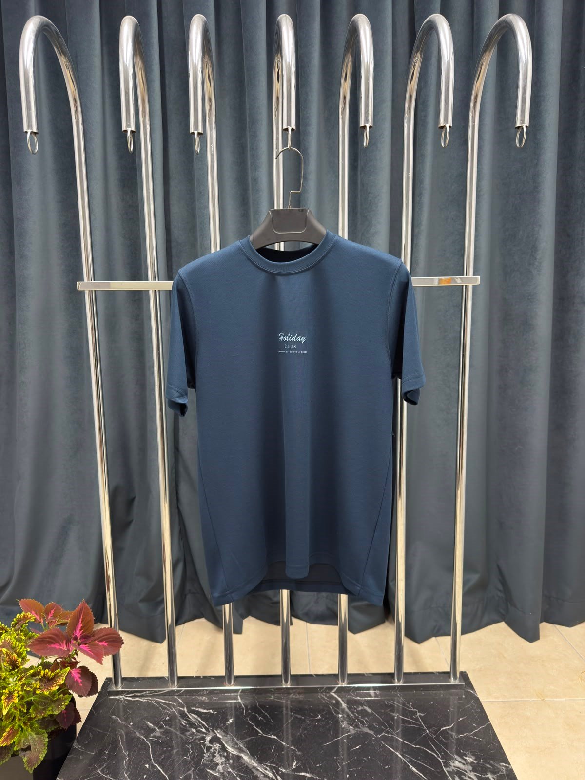 OBEC OYSHO KUMAŞ HOLİDAY BASKI LACİVERT TSHIRT