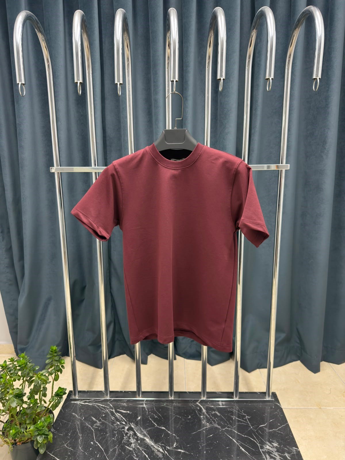 QBEC %100 PAMUK RAHAT KALIP BASİC BORDO TSHIRT
