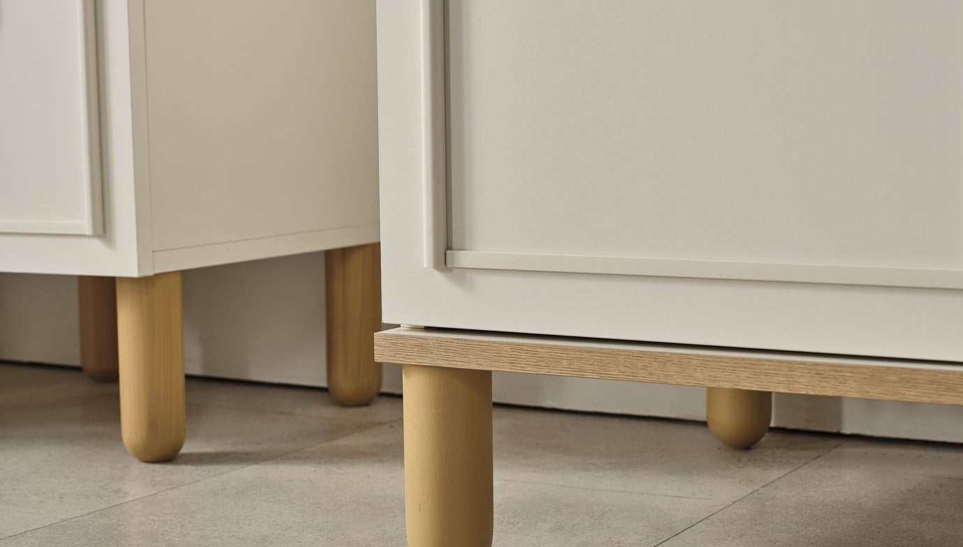 Bohem Star 3 Kapaklı Gardırop 126 cm Sedef Krem ve Ceviz