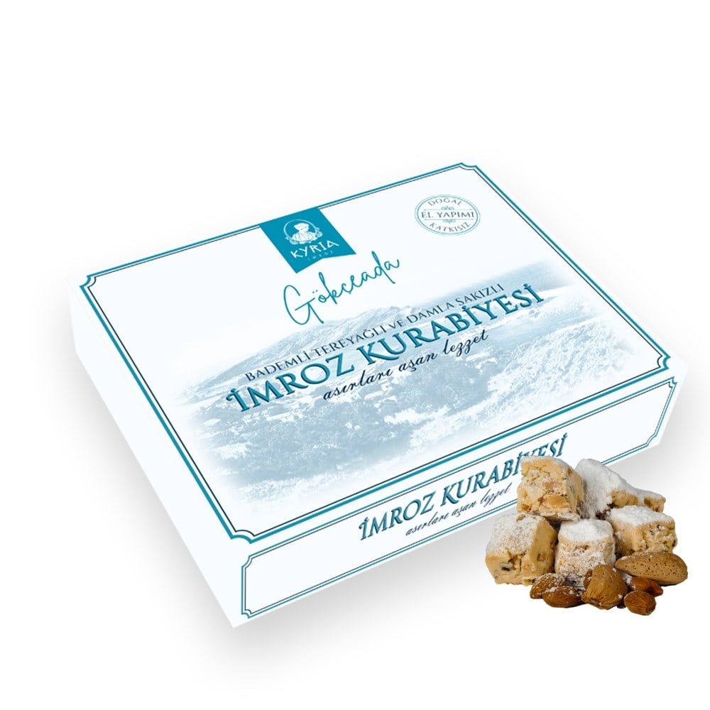 Bademli, Tereyağlı ve Damla Sakızlı İmroz Kurabiyesi 500 gr (48 ad)