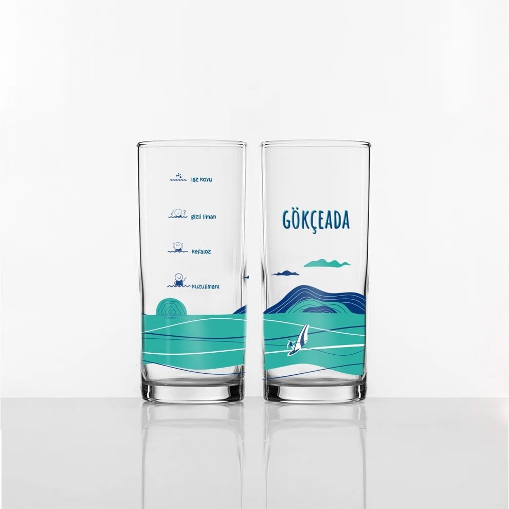 Gökçeada Rakı Bardağı 2 li Set