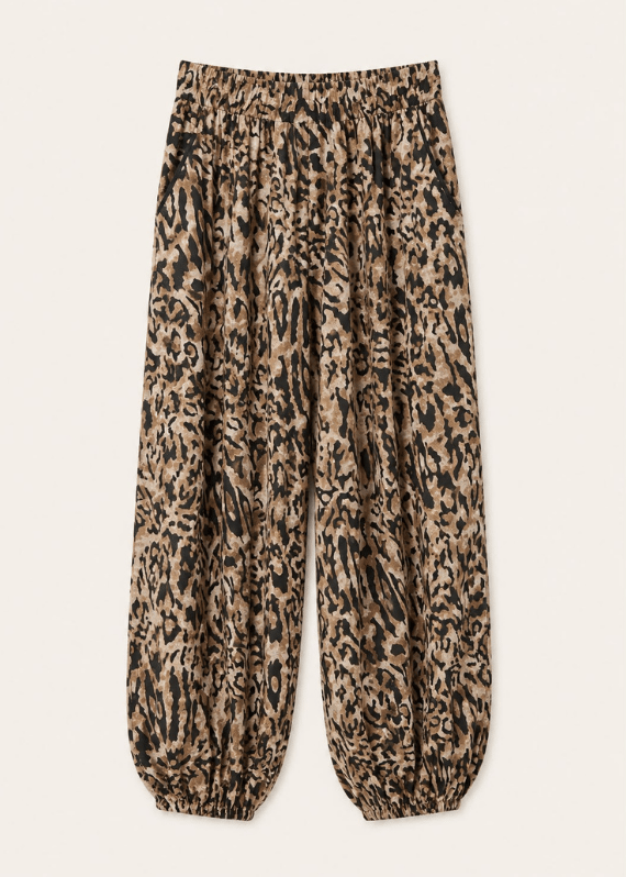 Leopar Desenli Şalvar Model Pantolon