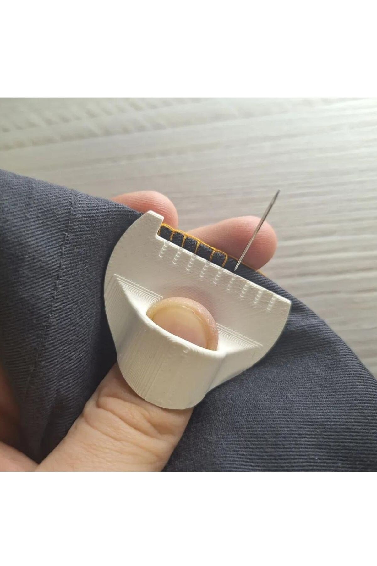 - 2 Adet El Dikişi Ölçü Yüzüğü - Dikiş Cetveli - Dikiş Yüzüğü - Plastik