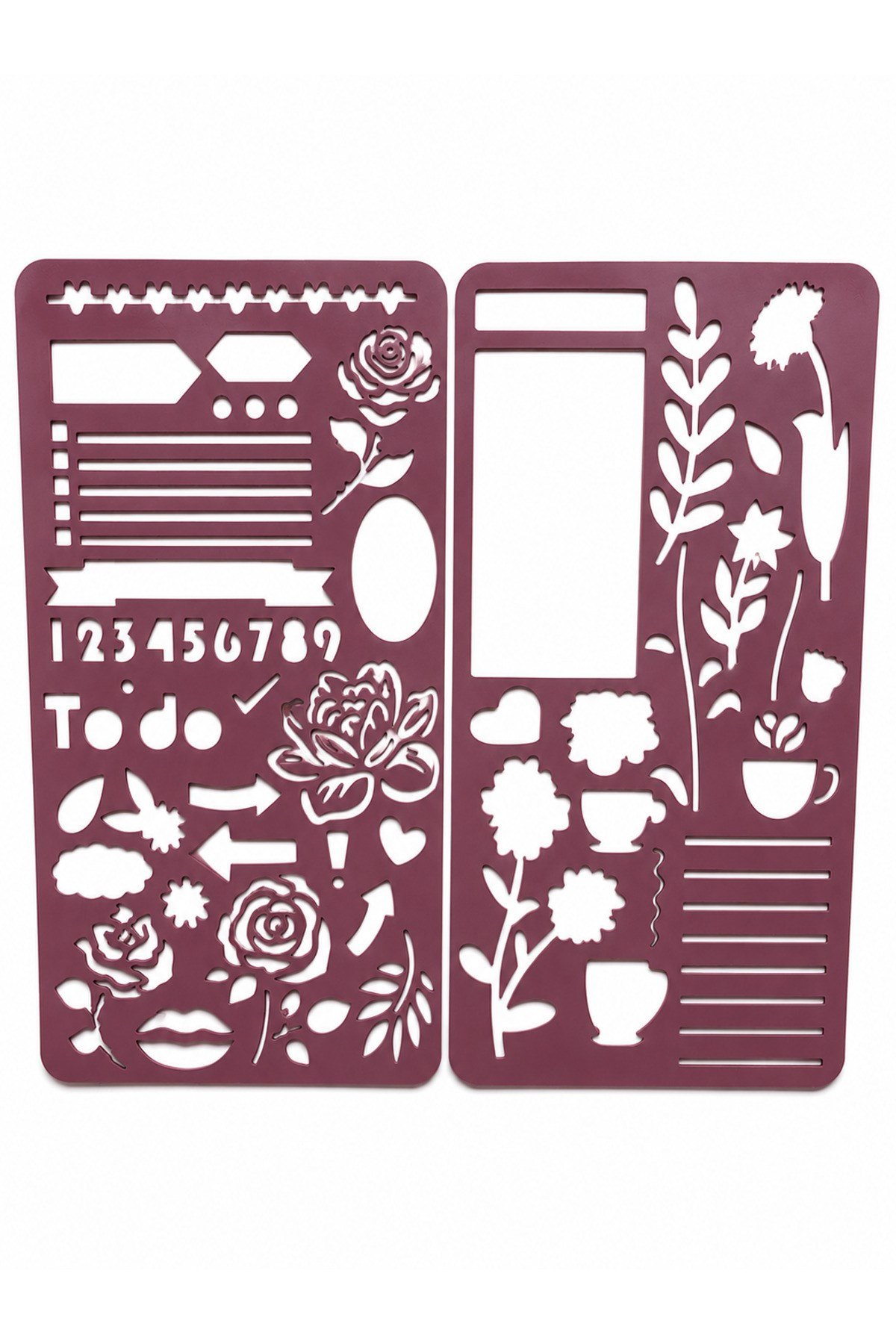 2'li Planner ve Journal Şablon Seti | Bullet Journal, Ajanda ve Scrapbook Stencil