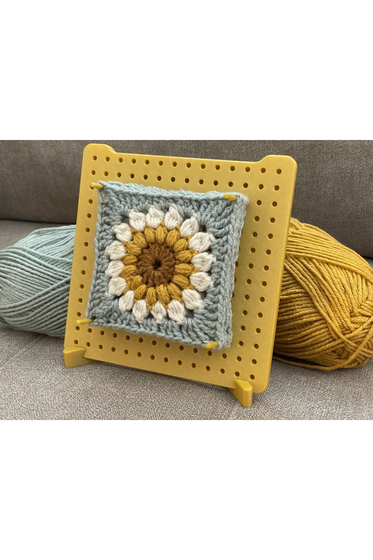 Motif Tahtası Motif Gerdirme Tahtası 18x18 (8 çubuklu) Kare Örgü Motif Aparatı