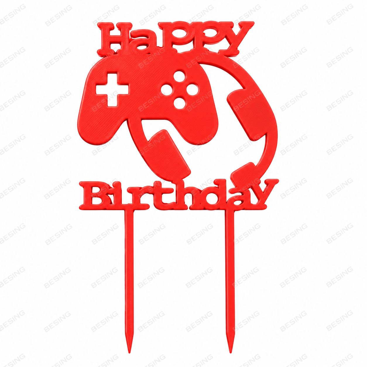 Oyuncu Temalı Happy Birthday Pasta Süsü