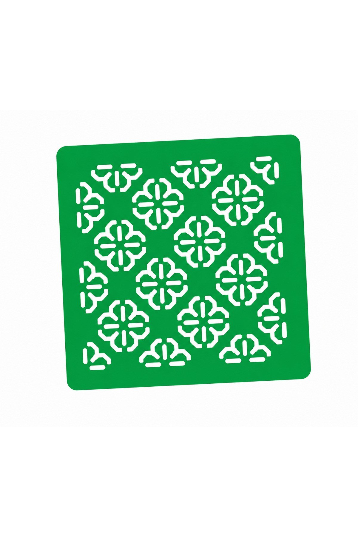 Sashiko Geometrik Çiçek Desenli Nakış Şablonu – Yeniden Kullanılabilir Kumaş İşleme Stencil