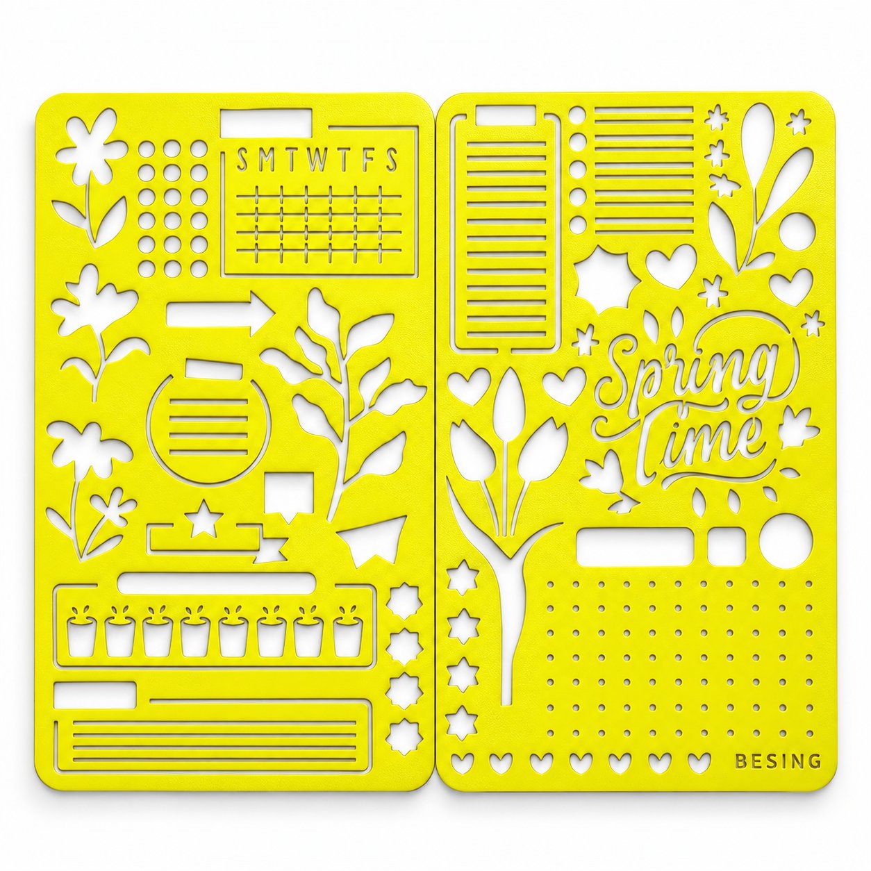 Spring Time Journaling & Planning Stencil Set – Bahar Temalı Ajanda ve Planlayıcı Şablon Seti