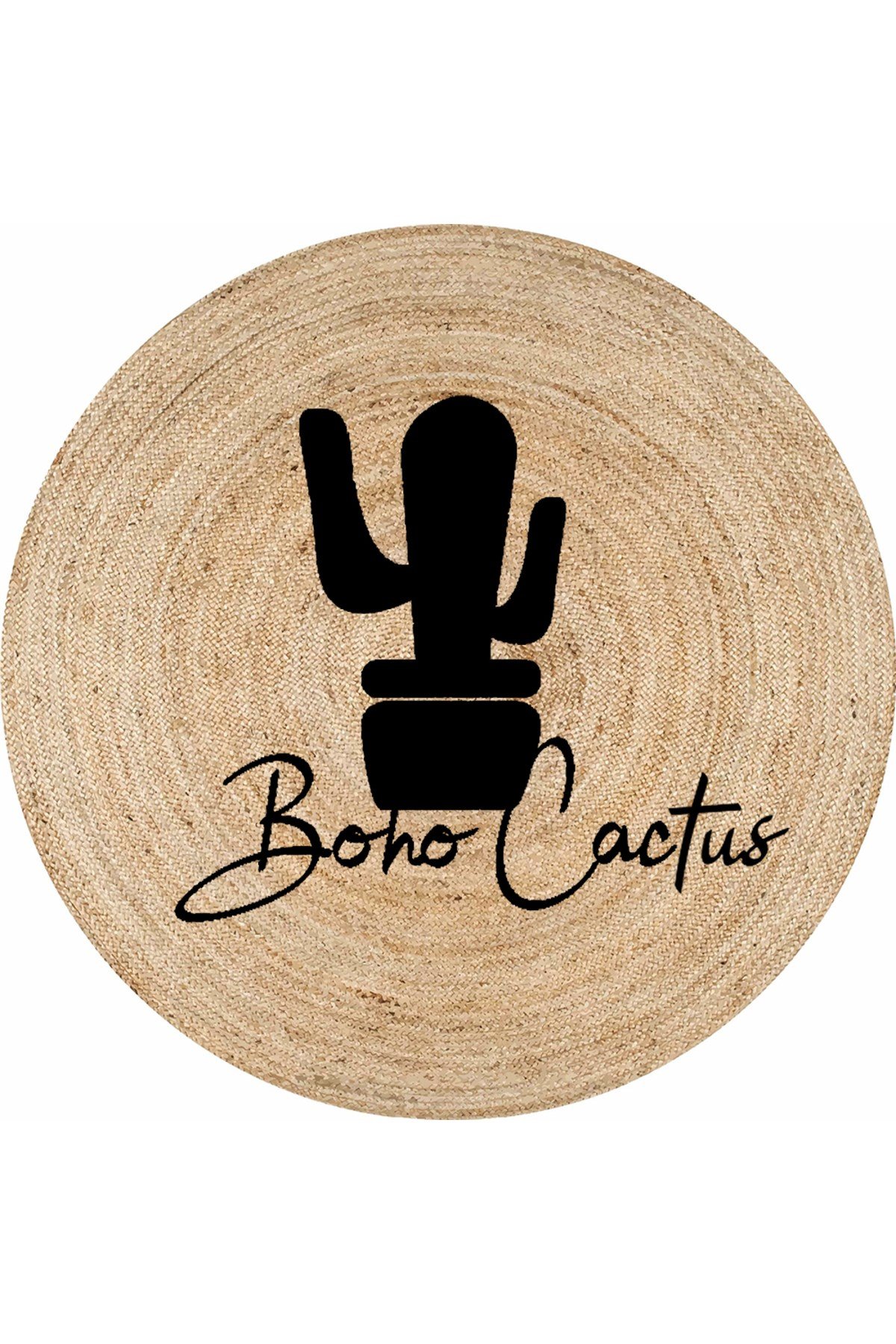 Boho 903 Boho Cactus Desenli Natural Jüt
