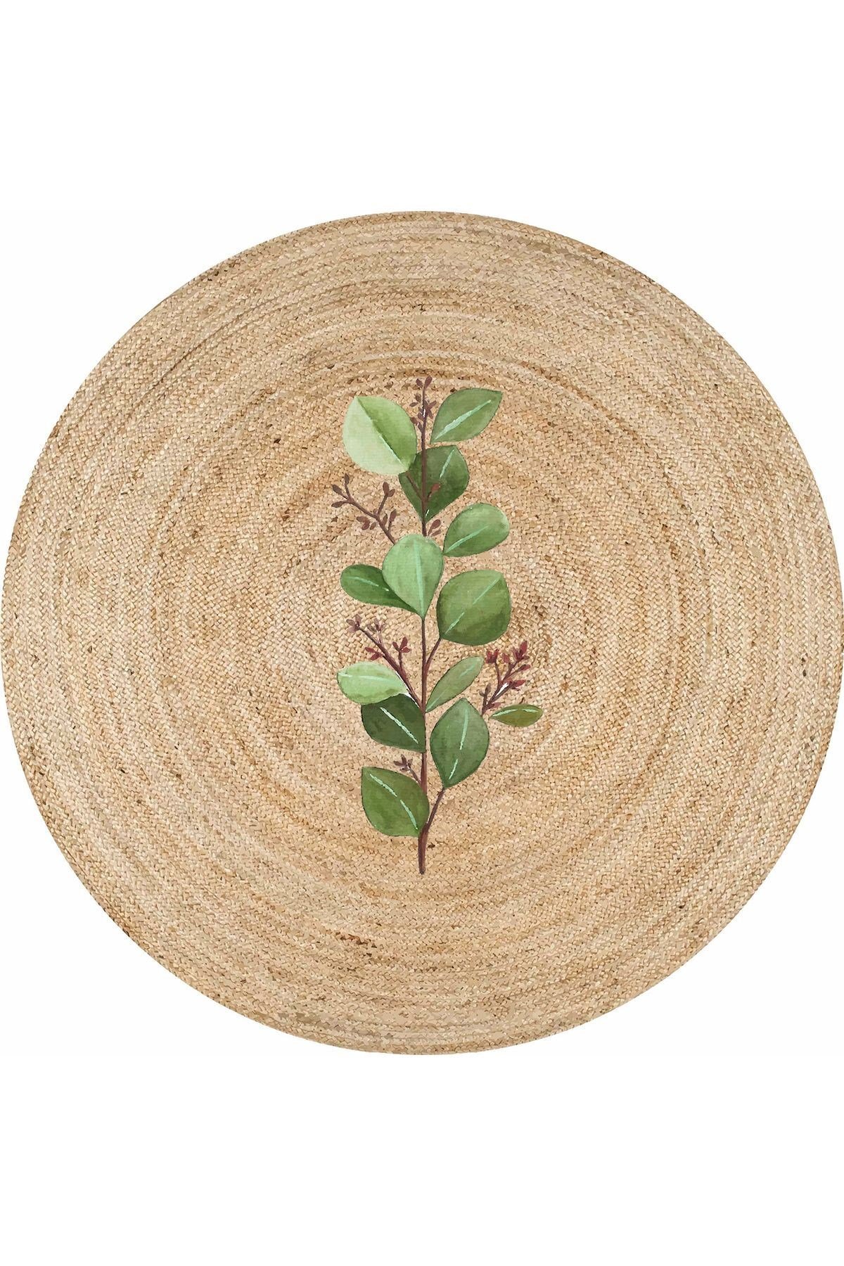 Boho 922 Jüt Hasır Etnik Desenli Jüt Örme Doğal Hasır Natural Halı