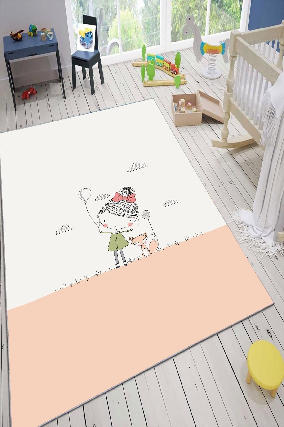 Kidsy 4006 Çocuk Odası Kaymaz Taban Dekoratif Halı