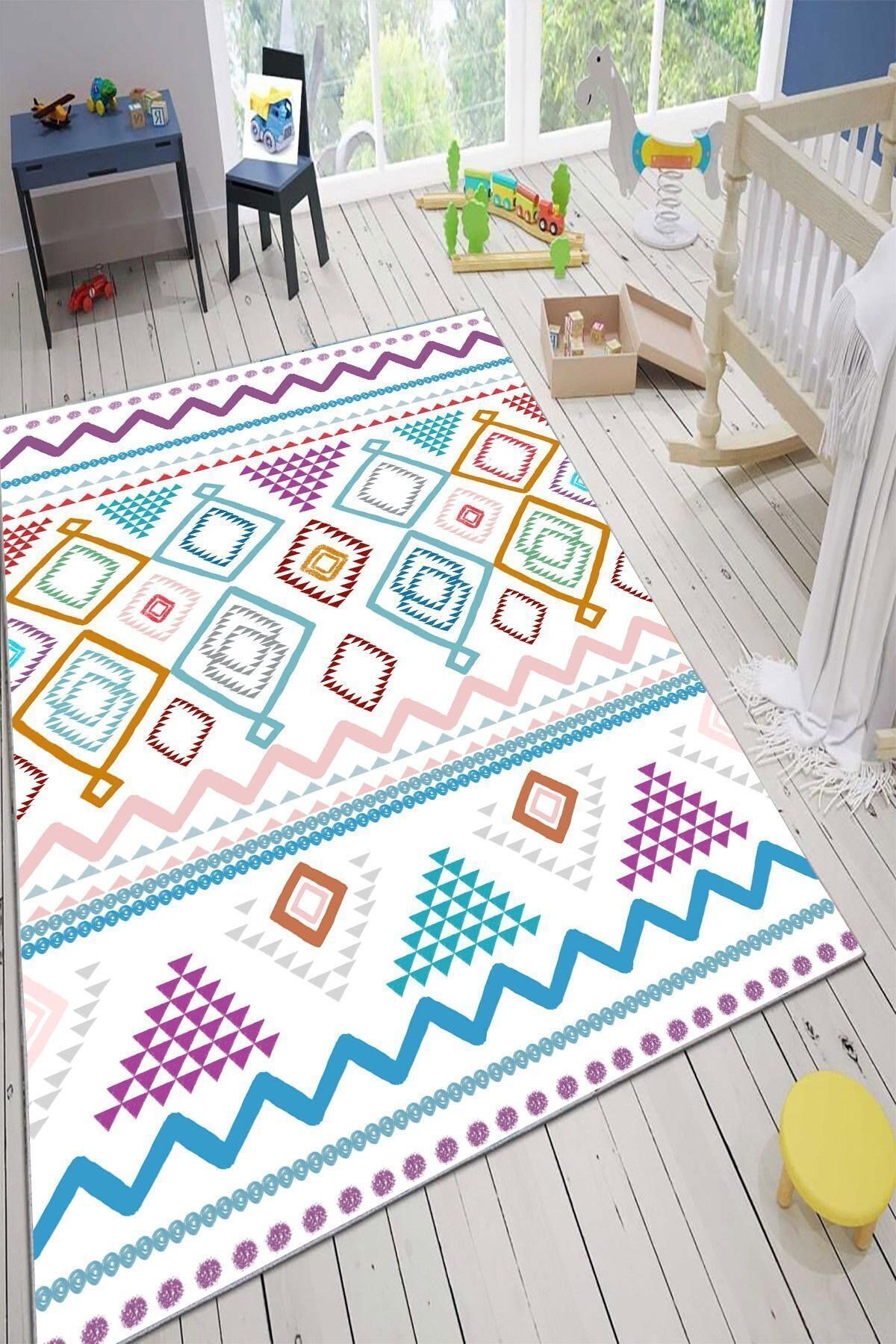 Kidsy 4007 Çocuk Odası Kaymaz Taban Dekoratif Halı