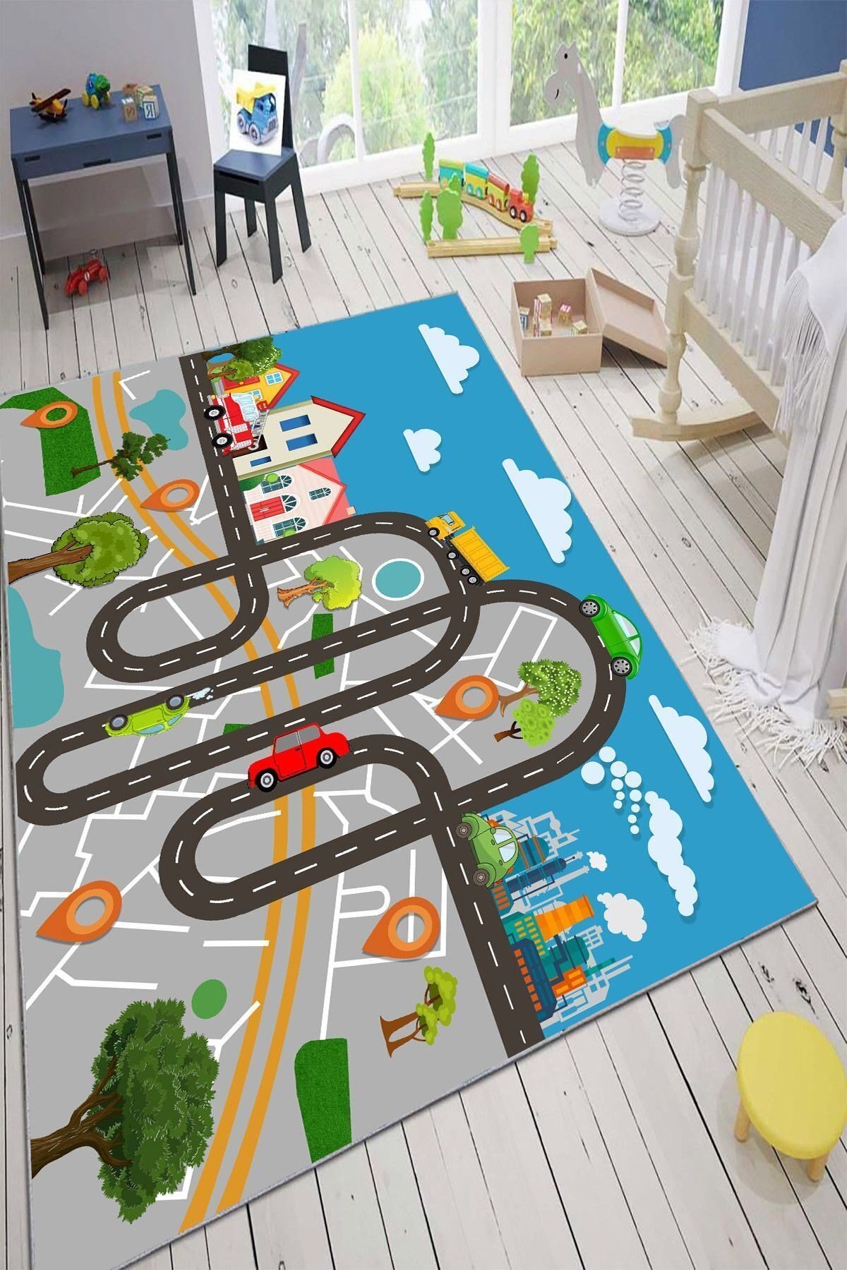 Kidsy Serisi Çocuk Odası Kaymaz Taban Dekoratif Halı