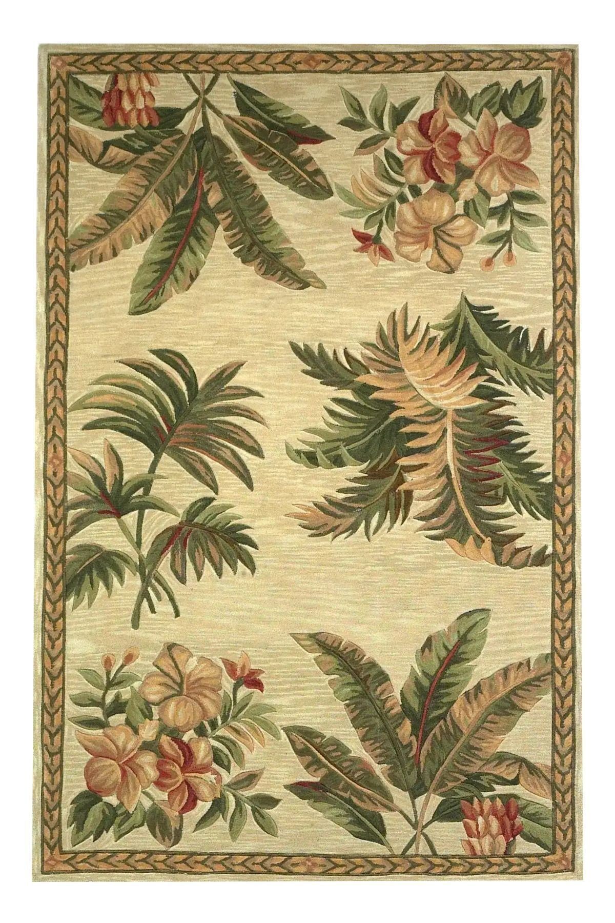 Mars 156 Pastel Çiçeksi Floral Çok Renkli Modern  Dokuma Taban Halı