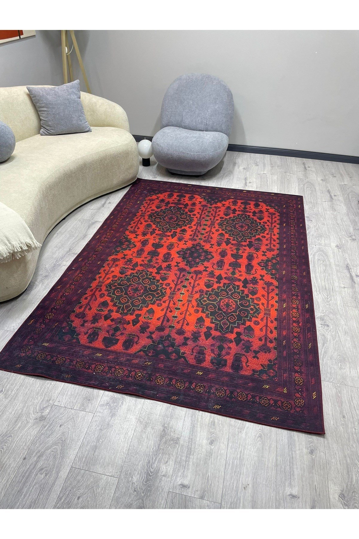 Outlet Dijital Baskılı Oturma Odası, Salon, Antre Hol Pamuk Taban Halı