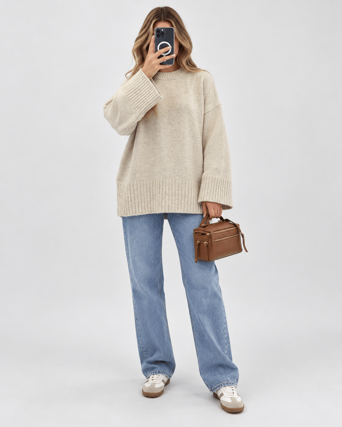 Lily Oversize Triko Kazak-Bej