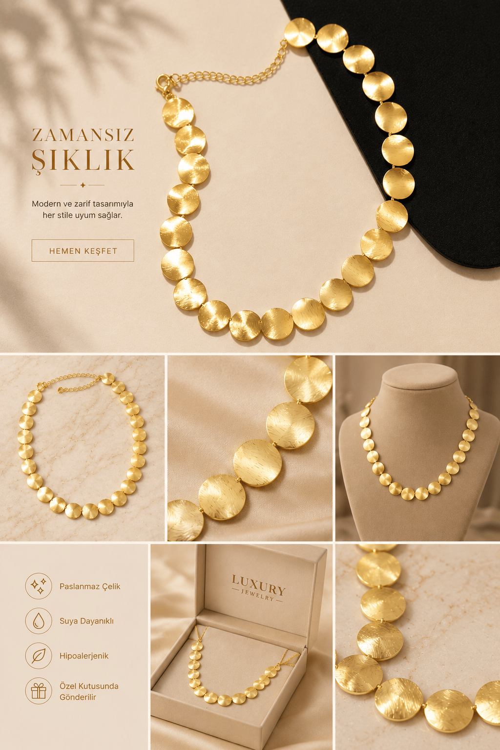 Halka Kolye Gold