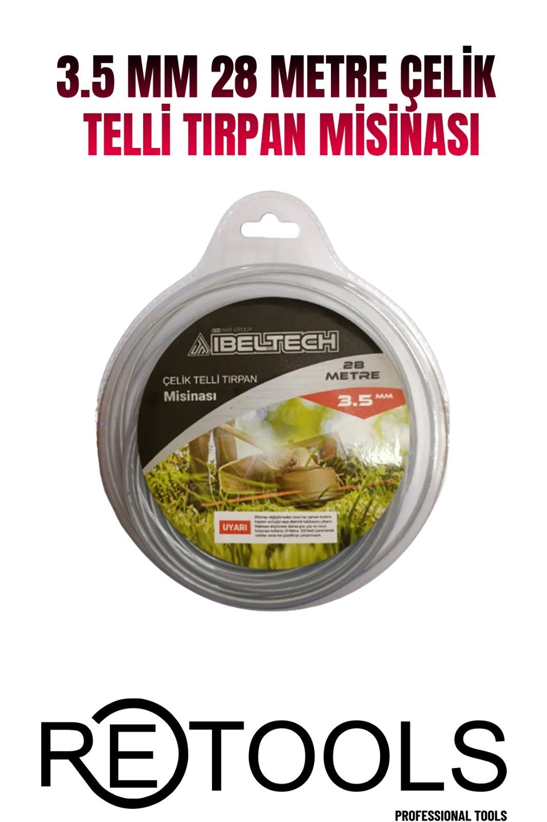 3.5 MM 28 METRE ÇELİK TELLİ TIRPAN MİSİNASI