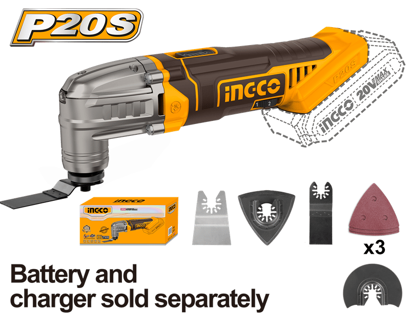 INGCO AKÜLÜ MULTİSET (SOLO BAŞLIK) 20V 2.0AH