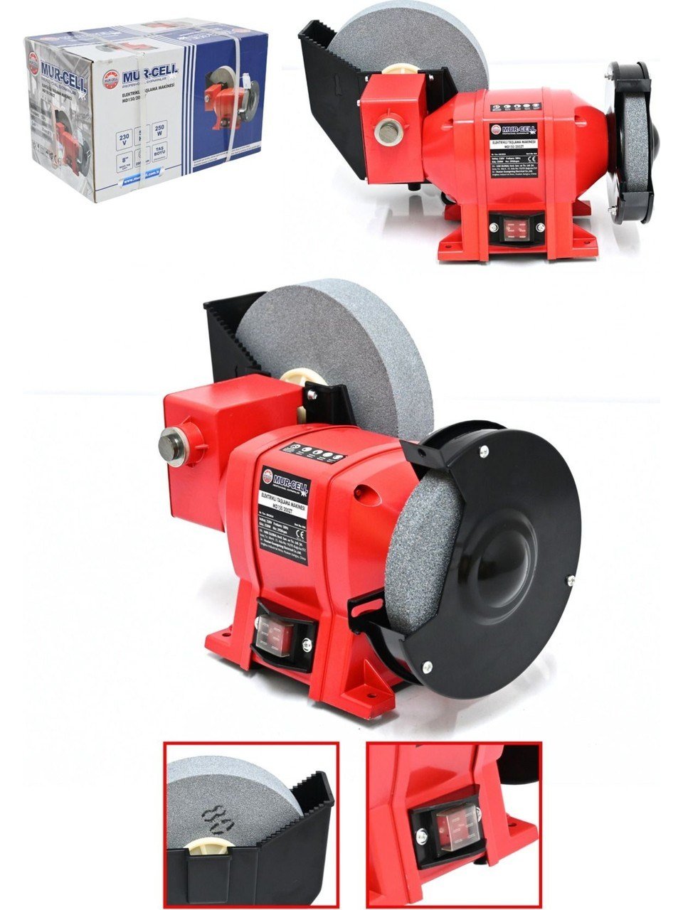 MURCELL TAŞLAMA MAKİNESİ 200 MM 250 W SULU MD150-200ZT