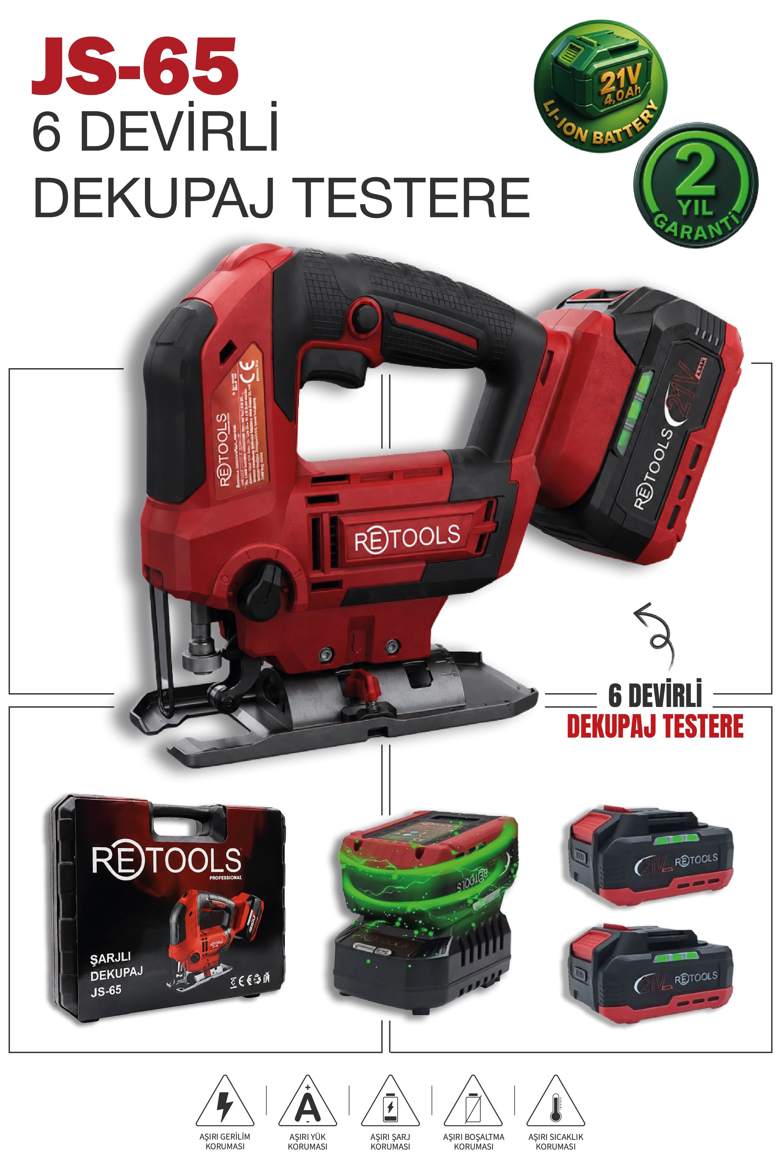 RETOOLS 6 Devirli Dekupaj Testere