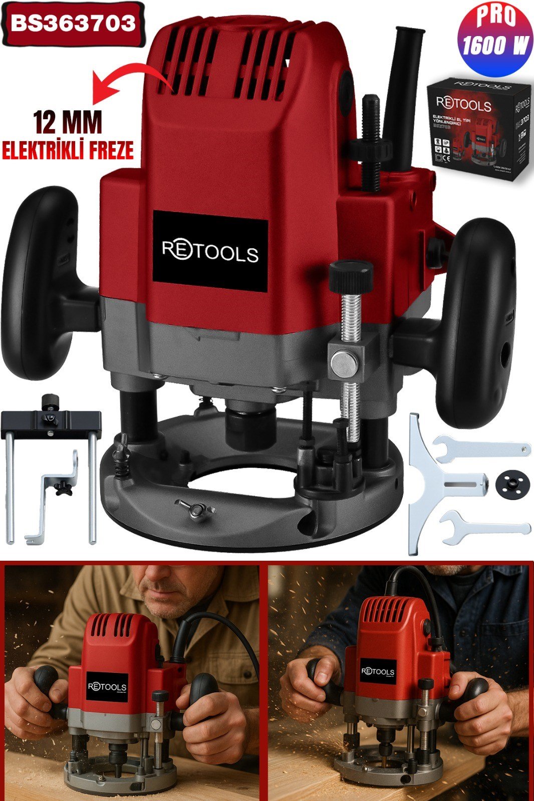 RETOOLS BORDO 12 MM ÇİFT KOLLU FREZE