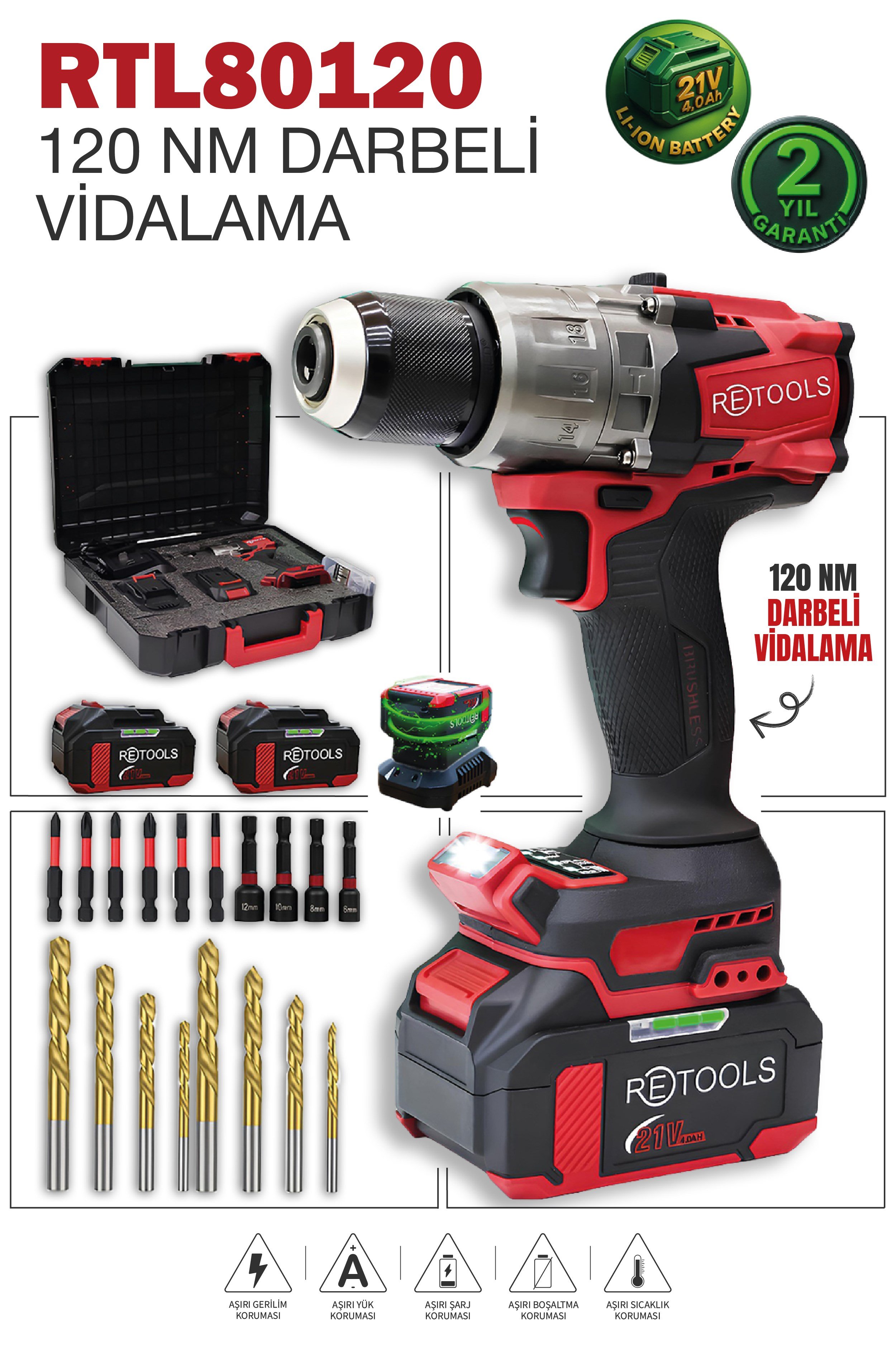 RETOOLS BORDO 120 NM VİDALAMA