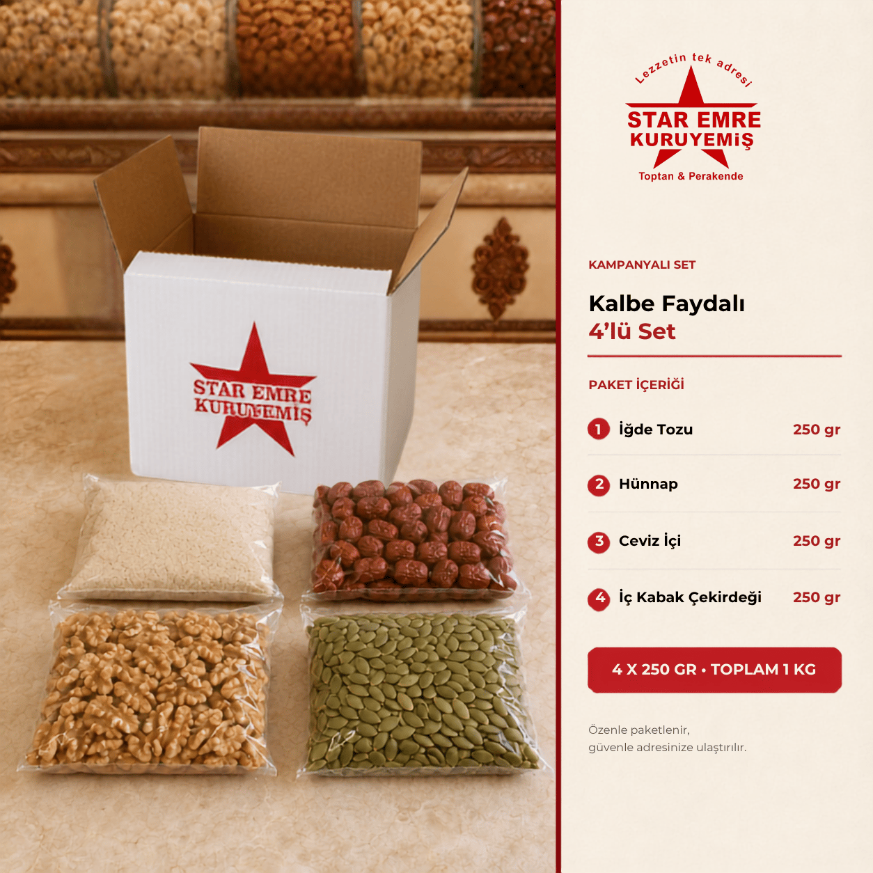 Kalbe Faydalı 4'lü Set