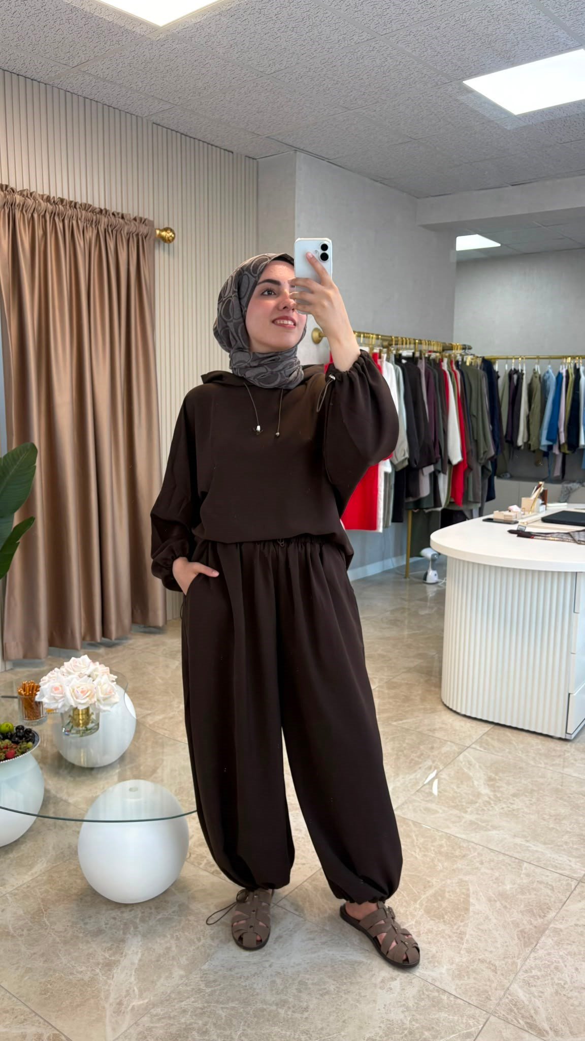 Kahverengi Oversize  Eşofman Takımı