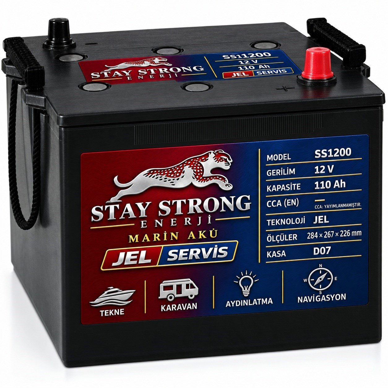 STAY STRONG SS1200 12V 110Ah Jel Marin Servis Aküsü
