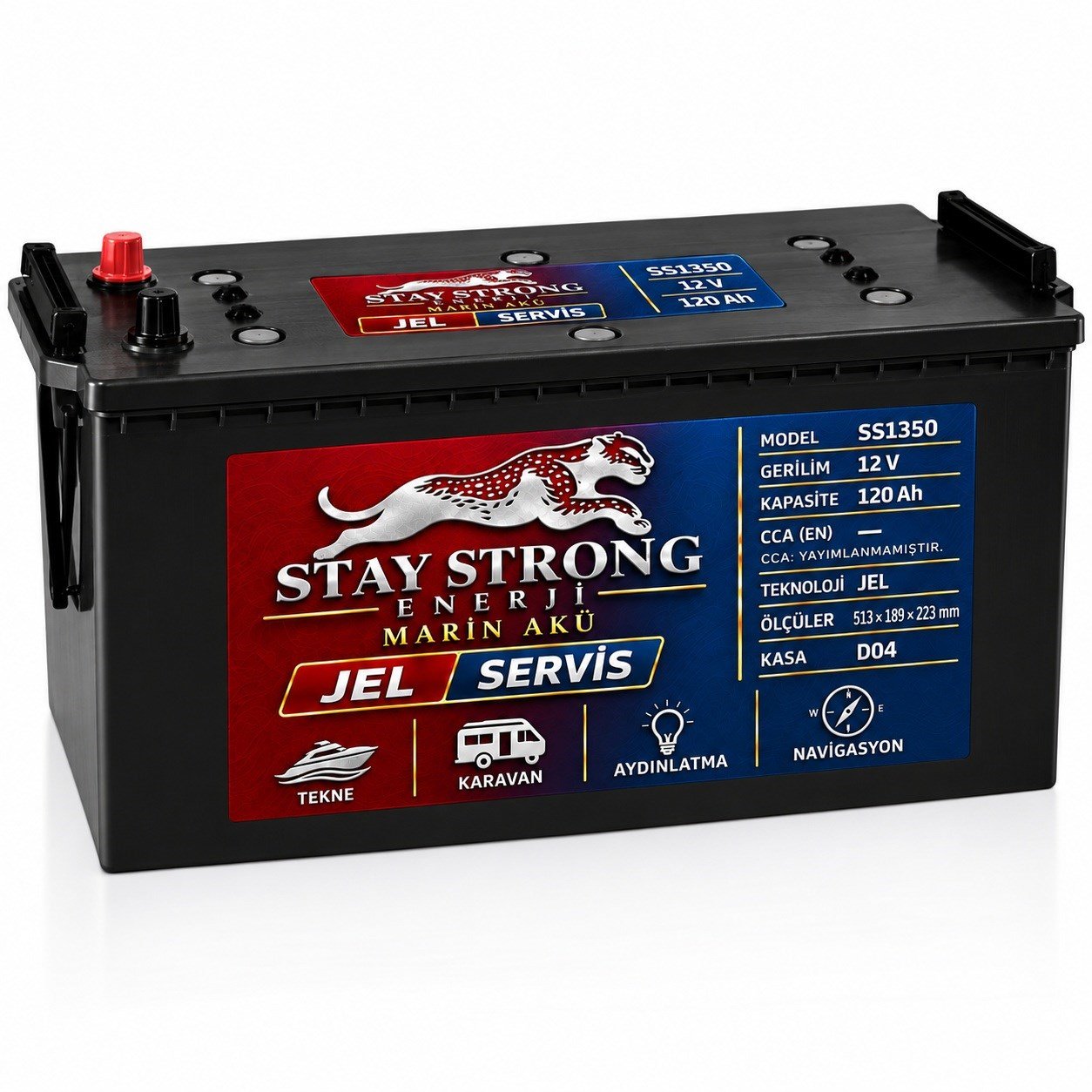 STAY STRONG SS1350 12V 120Ah Jel Marin Servis Aküsü