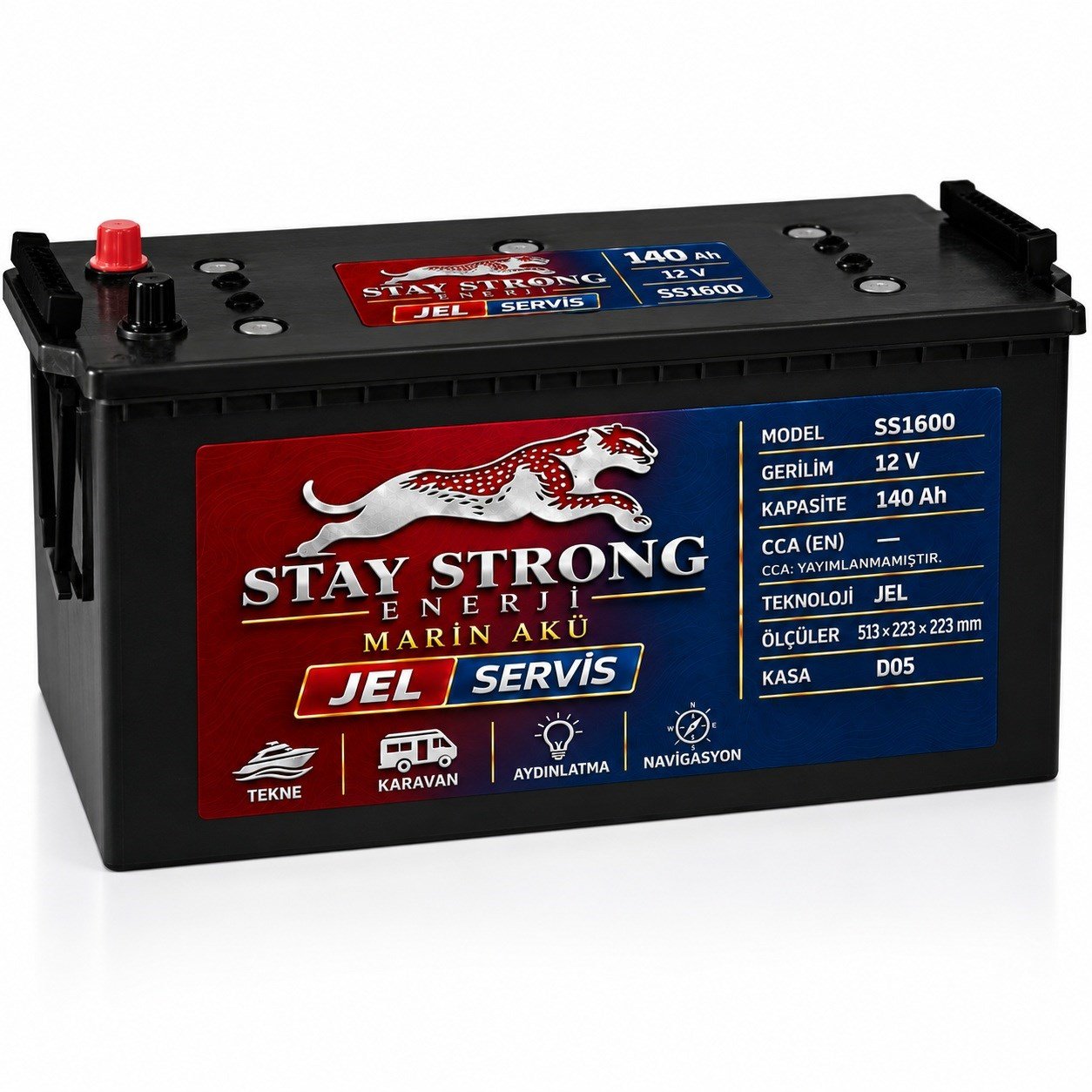 STAY STRONG SS1600 12V 140Ah Jel Marin Servis Aküsü