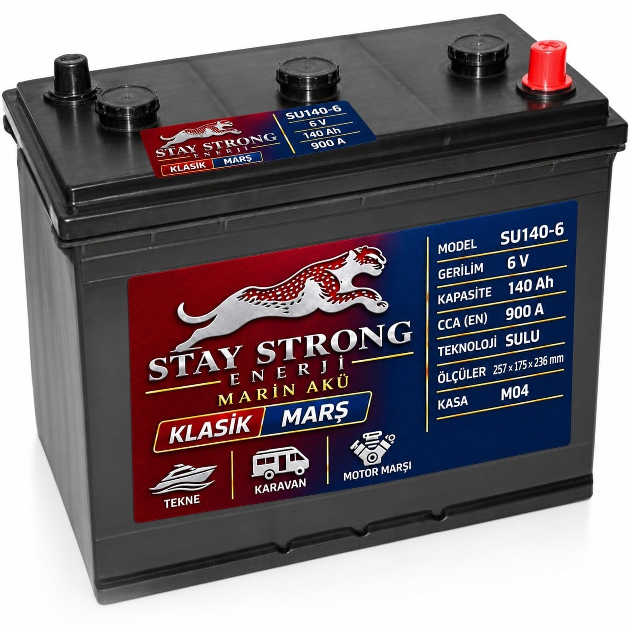 STAY STRONG SU140-6 6V 140Ah 900A Sulu Marin Klasik Marş Aküsü