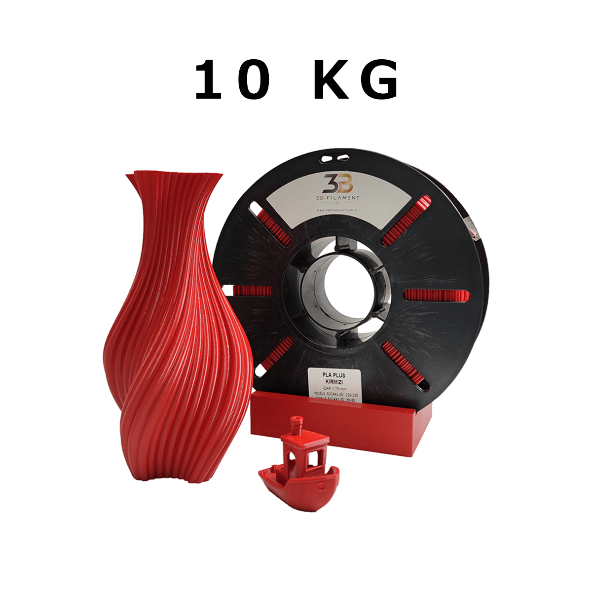 PLA+ KIRMIZI FİLAMENT 1.75 mm 10KG