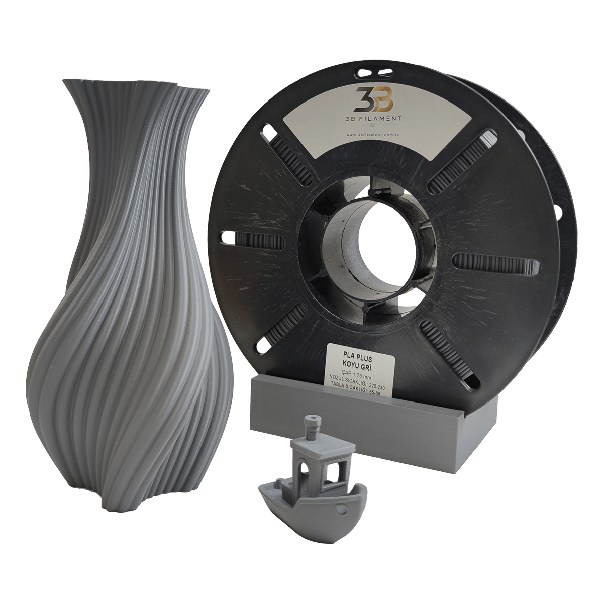 PLA+ KOYU GRİ FİLAMENT 1.75 mm