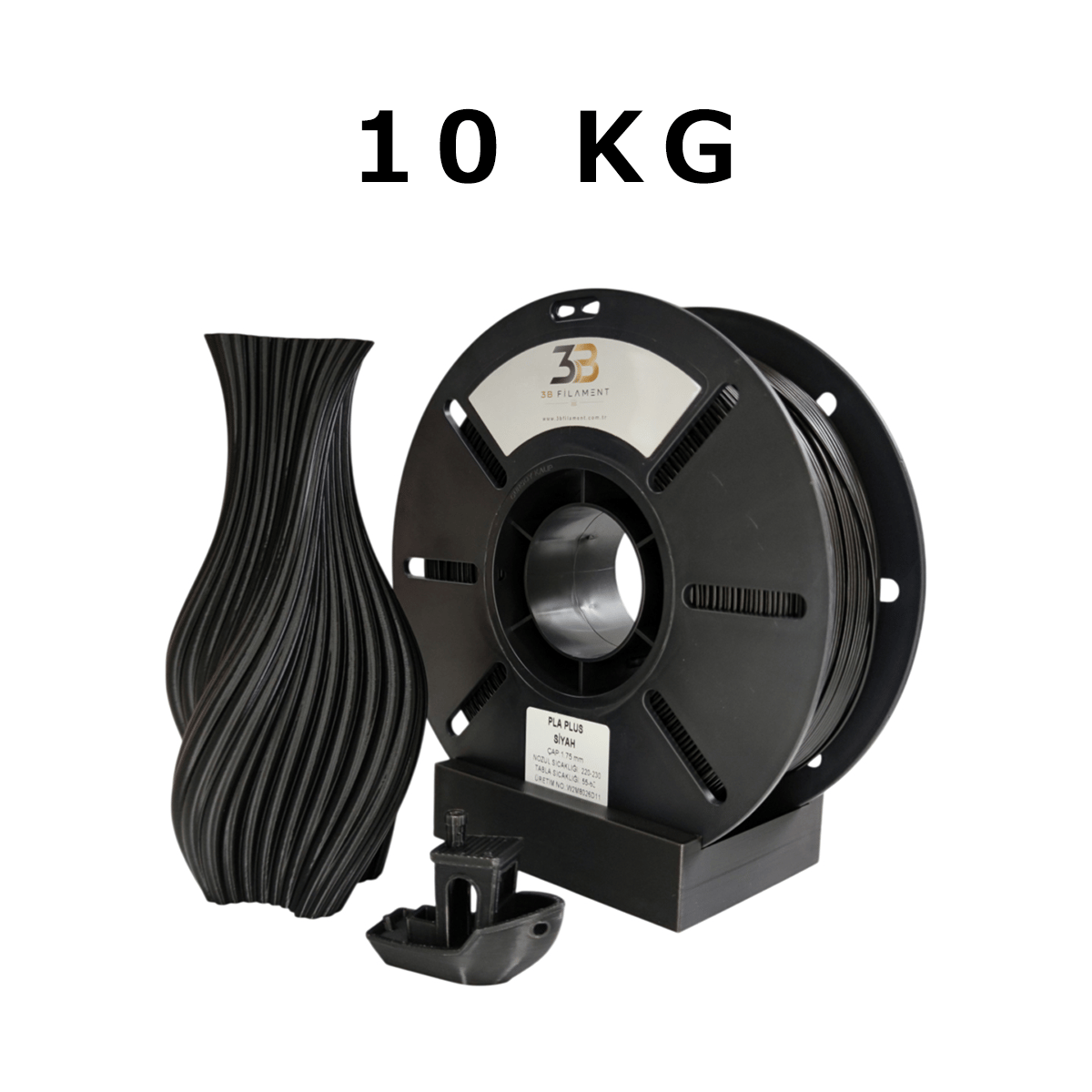 PLA+ SİYAH FİLAMENT 1.75 mm 10KG