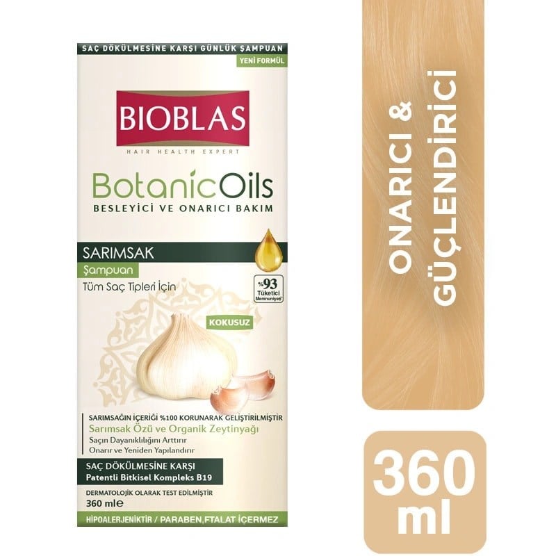 Bioblas Botanic Oils 360 ml Sarımsaklı Saç Dökülmesine Karşı Şampuan