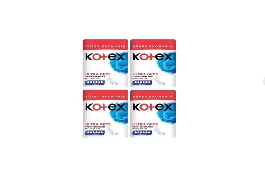 Kotex Ultra Quadro Süper Ekonomik Gece 4x16 Hijyenik Ped