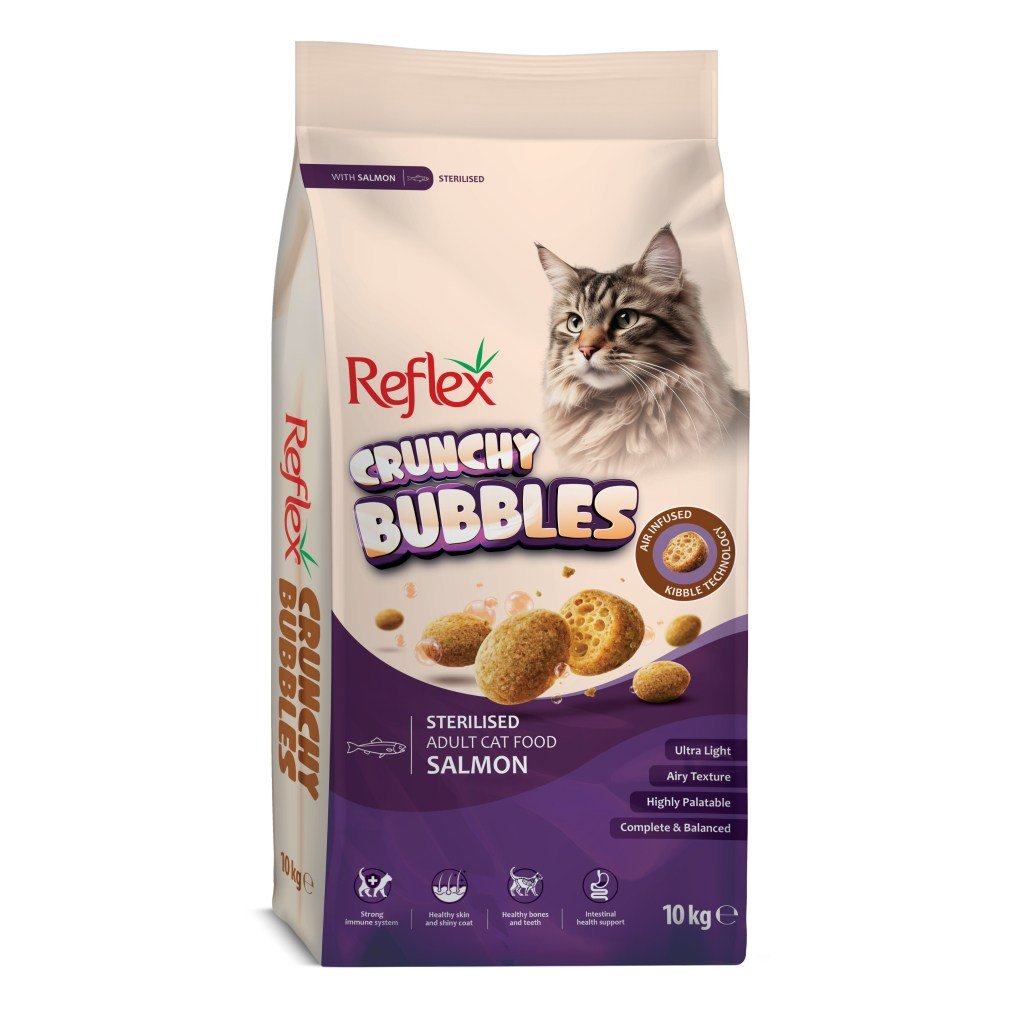 Reflex Crunchy Bubbles Somonlu 10 kg Kısırlaştırılmış Kedi Maması